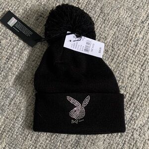 PLAYBOY Black Knit Hat